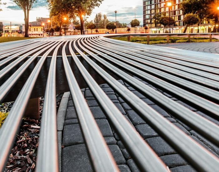 metal bench produced as apart of the metal street furniture service