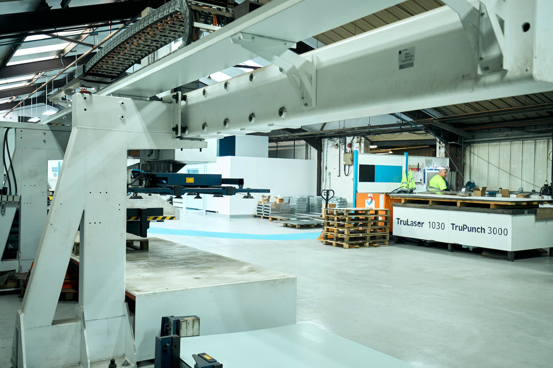 inside the SMS factory providing sheet metal fabrication services in liverpool